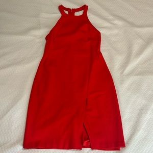 HALSTON HERITAGE red cocktail bodycon dress size 4